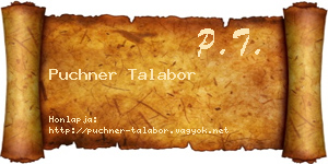 Puchner Talabor névjegykártya
